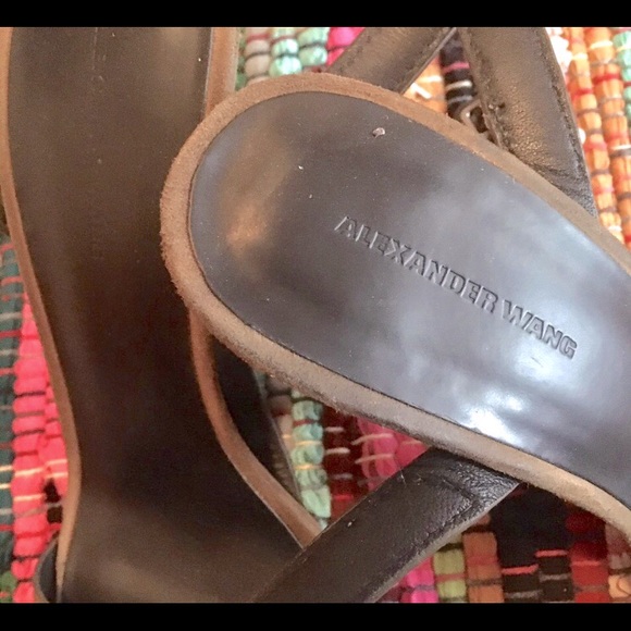 Alexander Wang  Antonia Suede Ankle-Strap Sandals. - Picture 3 of 4